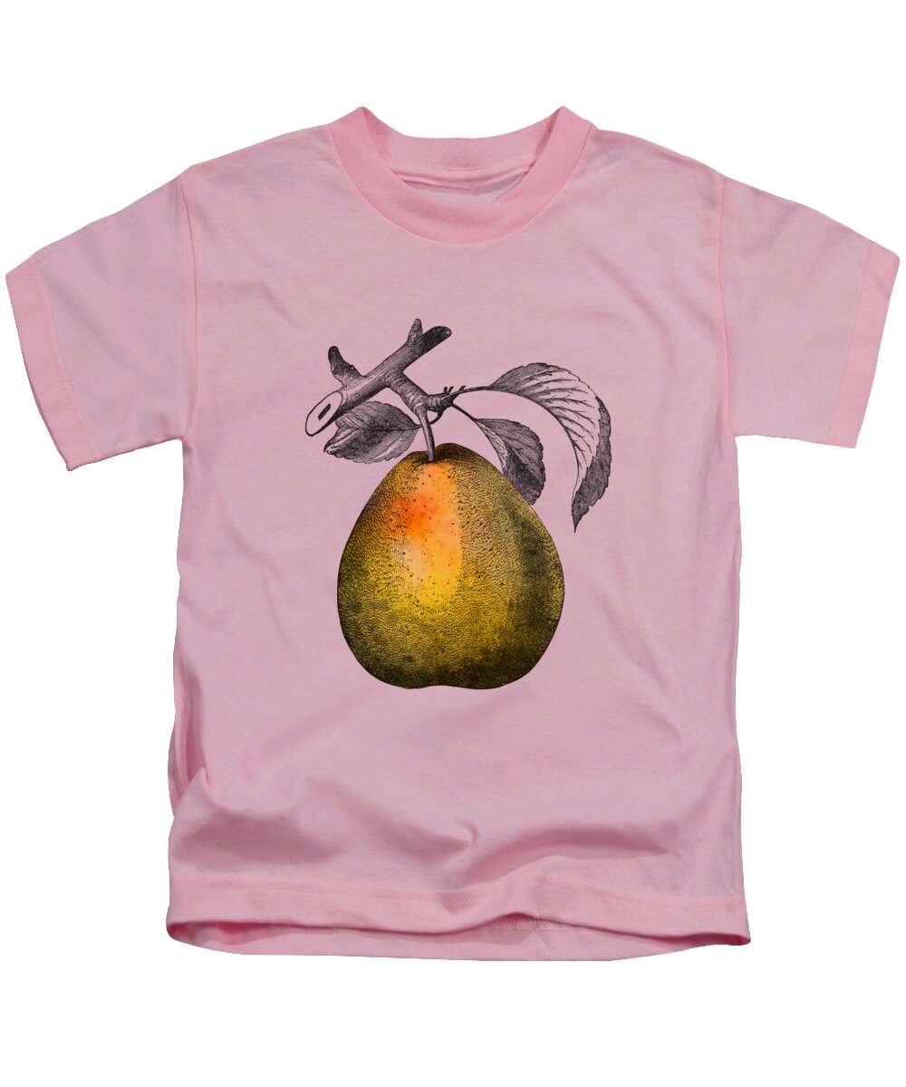 Pear Kids T-Shirt featuring the digital art Pear by Madame Memento