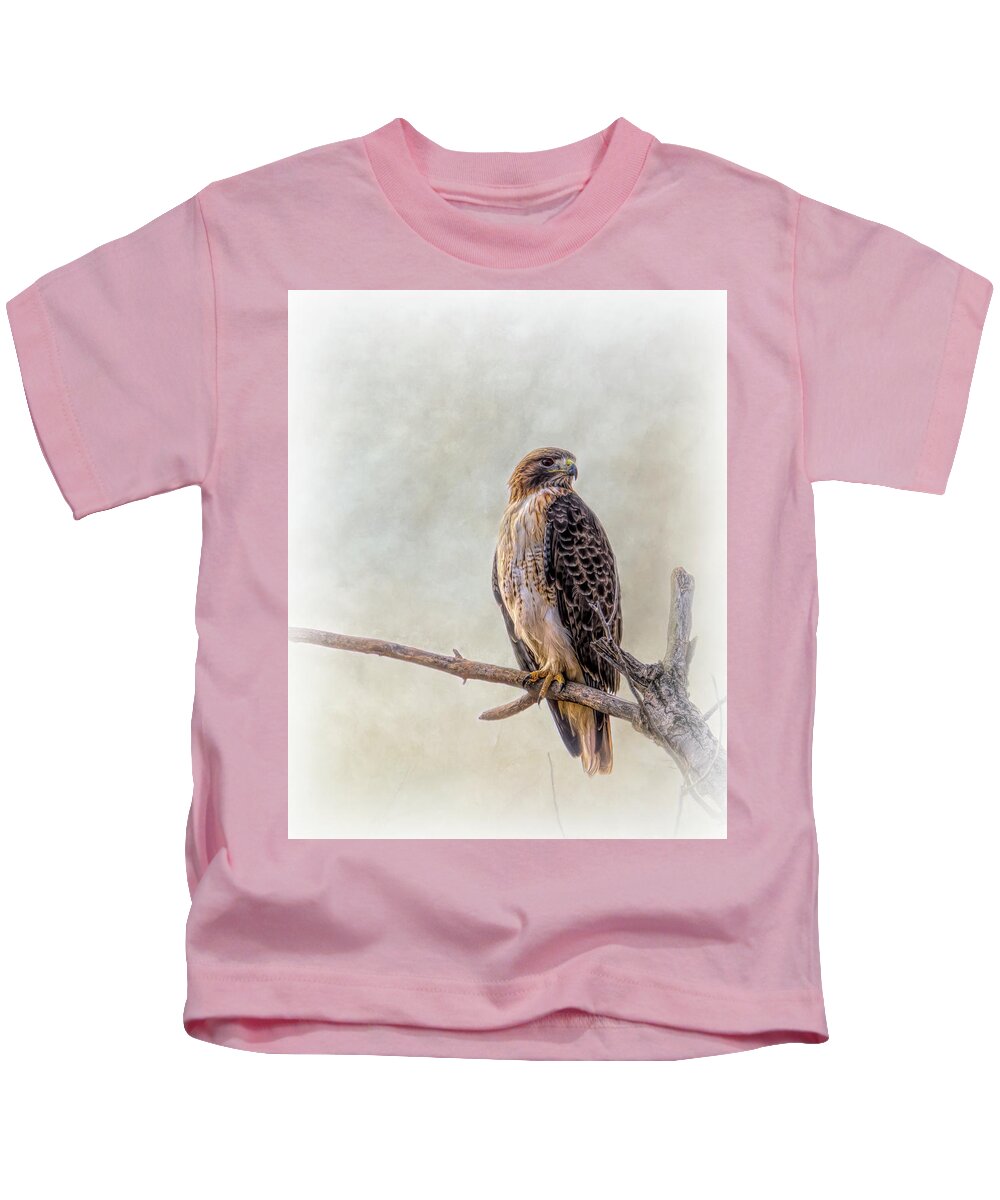 Debra Martz Kids T-Shirt featuring the photograph Red Tailed Hawk Portrait by Debra Martz