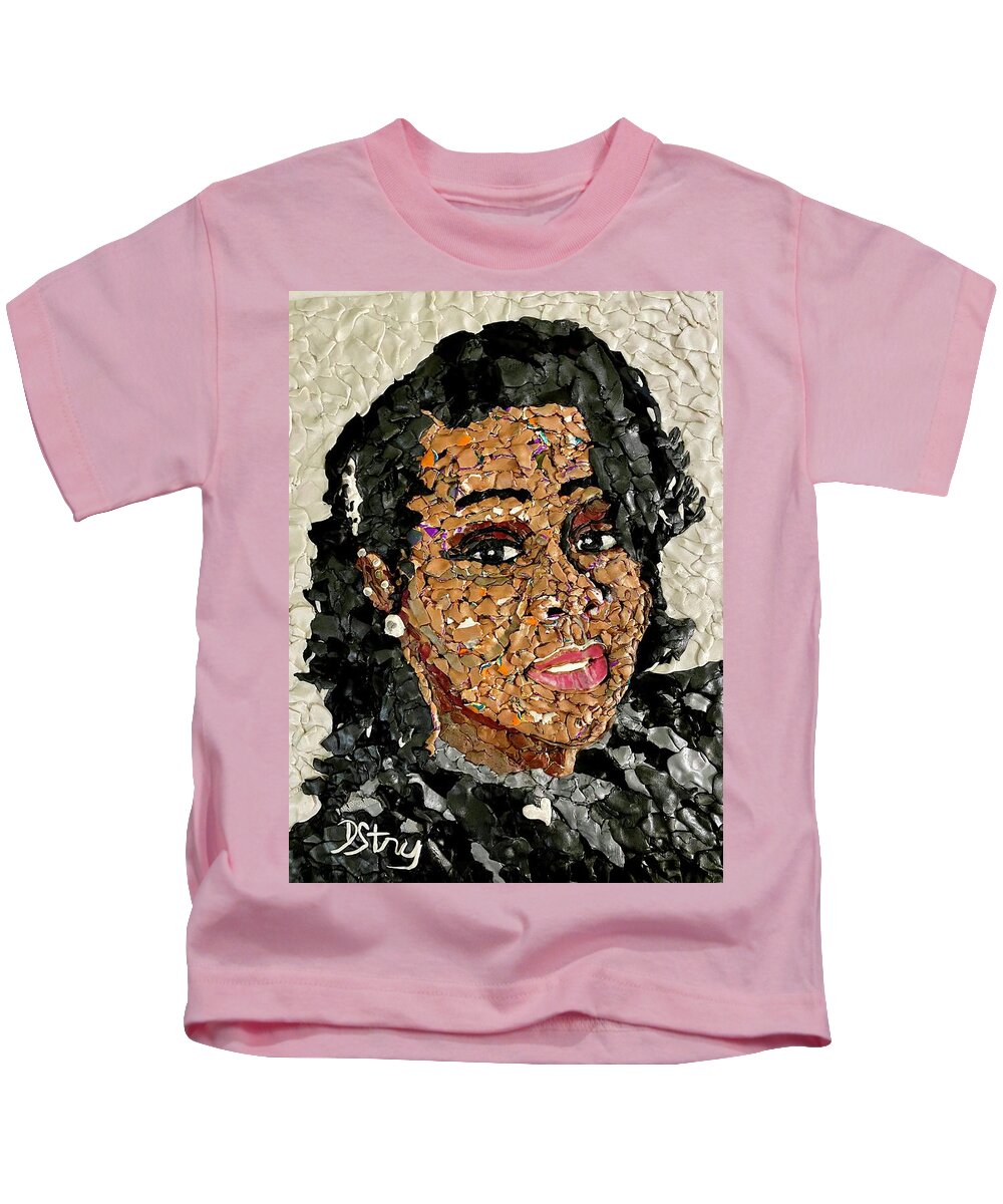 Breonna Taylor Kids T-Shirt featuring the mixed media Remember Breonna Taylor by Deborah Stanley
