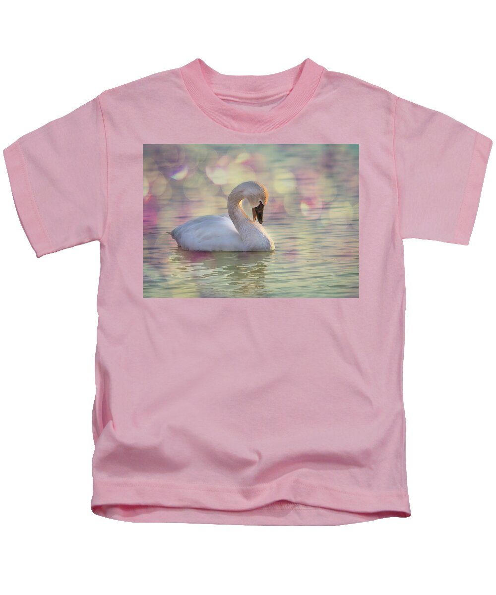 Bashful Kids T-Shirt featuring the photograph Shy Swan by Patti Deters