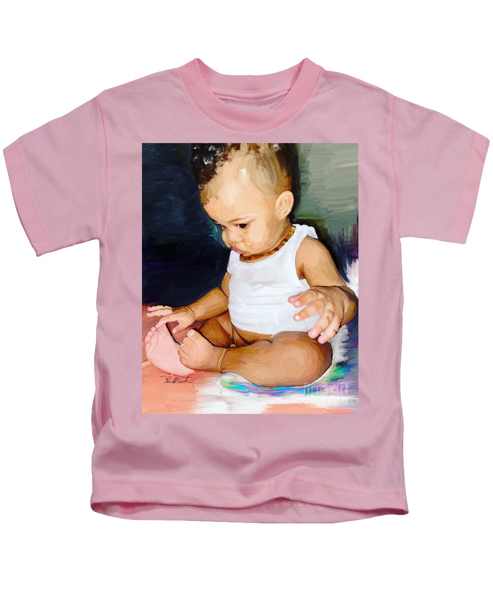 Baby Kids T-Shirt featuring the digital art Sincere by D Powell-Smith