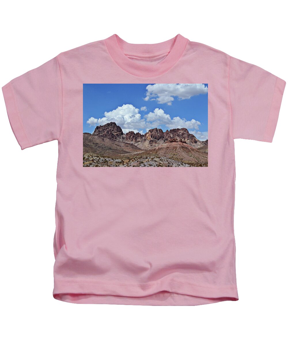 Mountain Kids T-Shirt featuring the photograph Spirit Mountains Landscape by Gaby Ethington