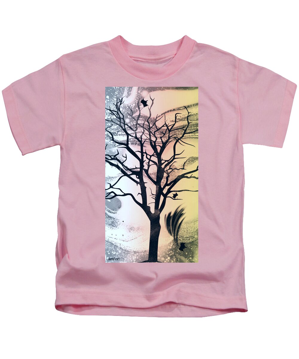 Tree Kids T-Shirt featuring the digital art Spring Falls by Auranatura Art