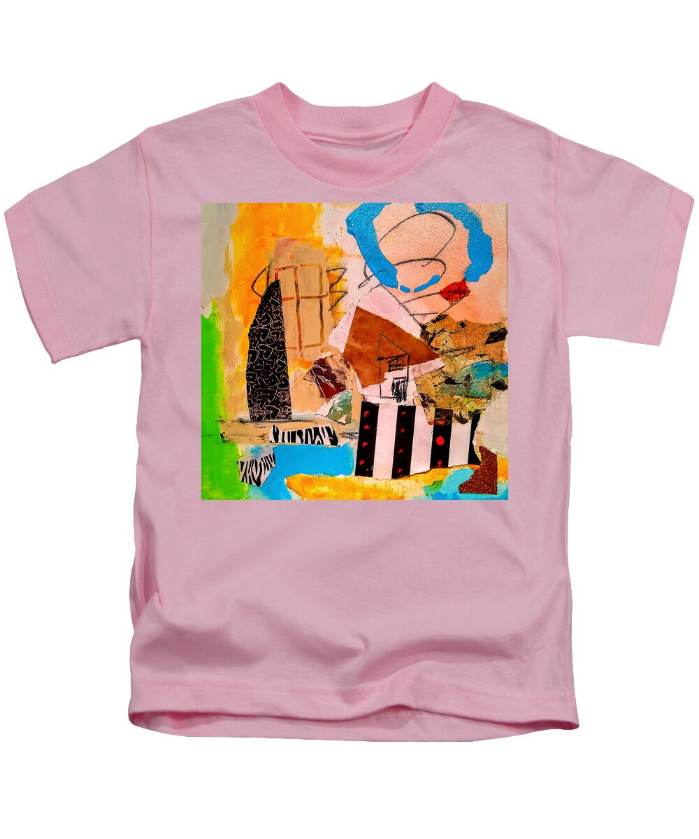  Kids T-Shirt featuring the painting Staying Home by Janis Kirstein