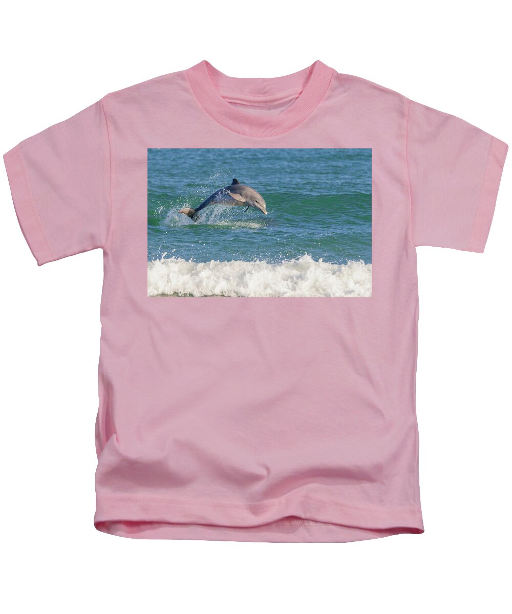 Dolphin Kids T-Shirt featuring the photograph Surf Dolphin by Bradford Martin