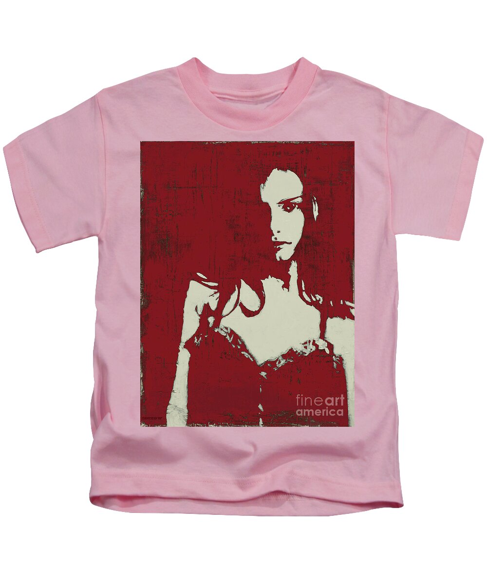 Dark Art Kids T-Shirt featuring the painting The Audacity To Breathe / Blood Version by SORROW Gallery