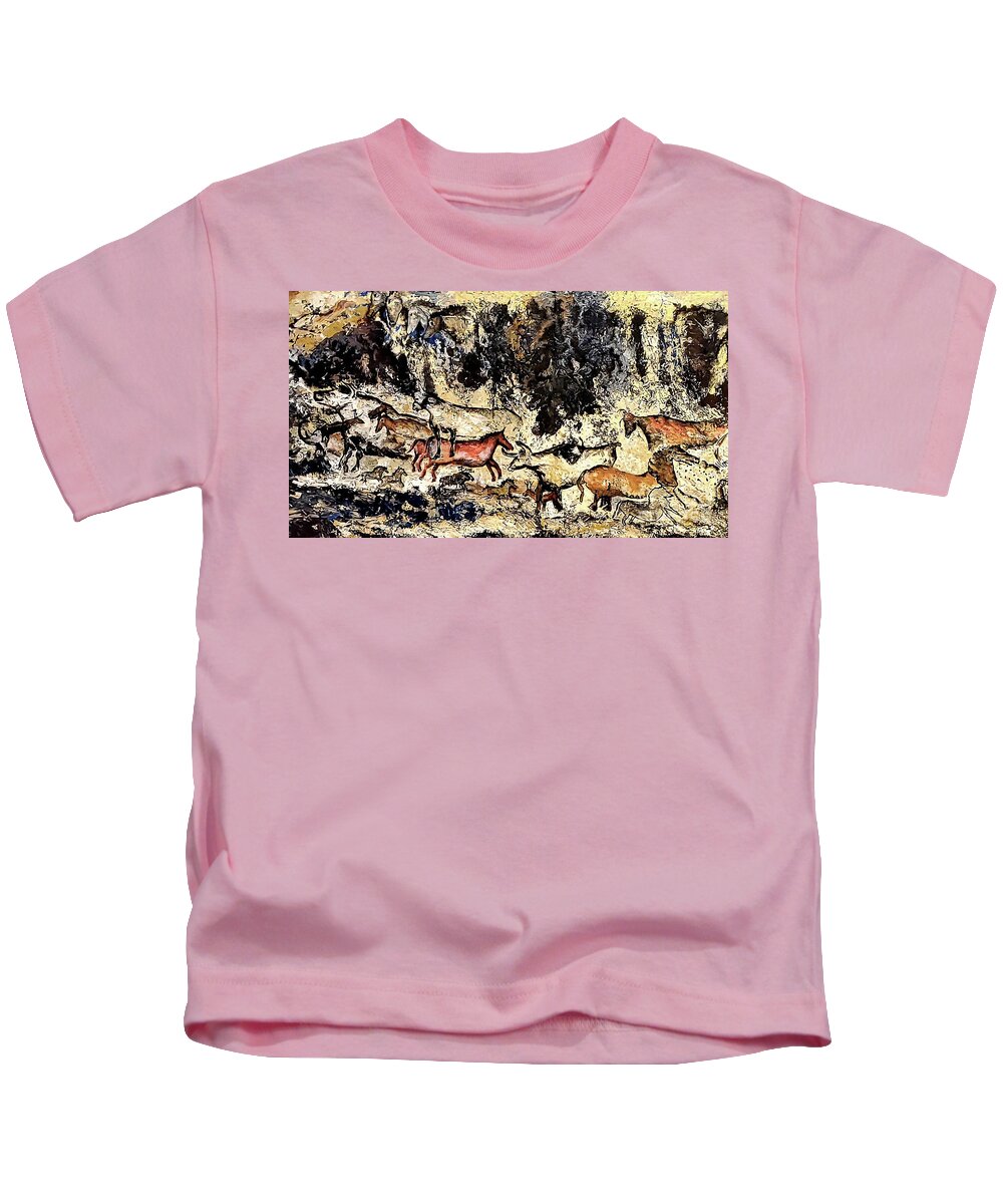 Journey Kids T-Shirt featuring the painting The Journey Within Piece #2 by Eileen Kelly