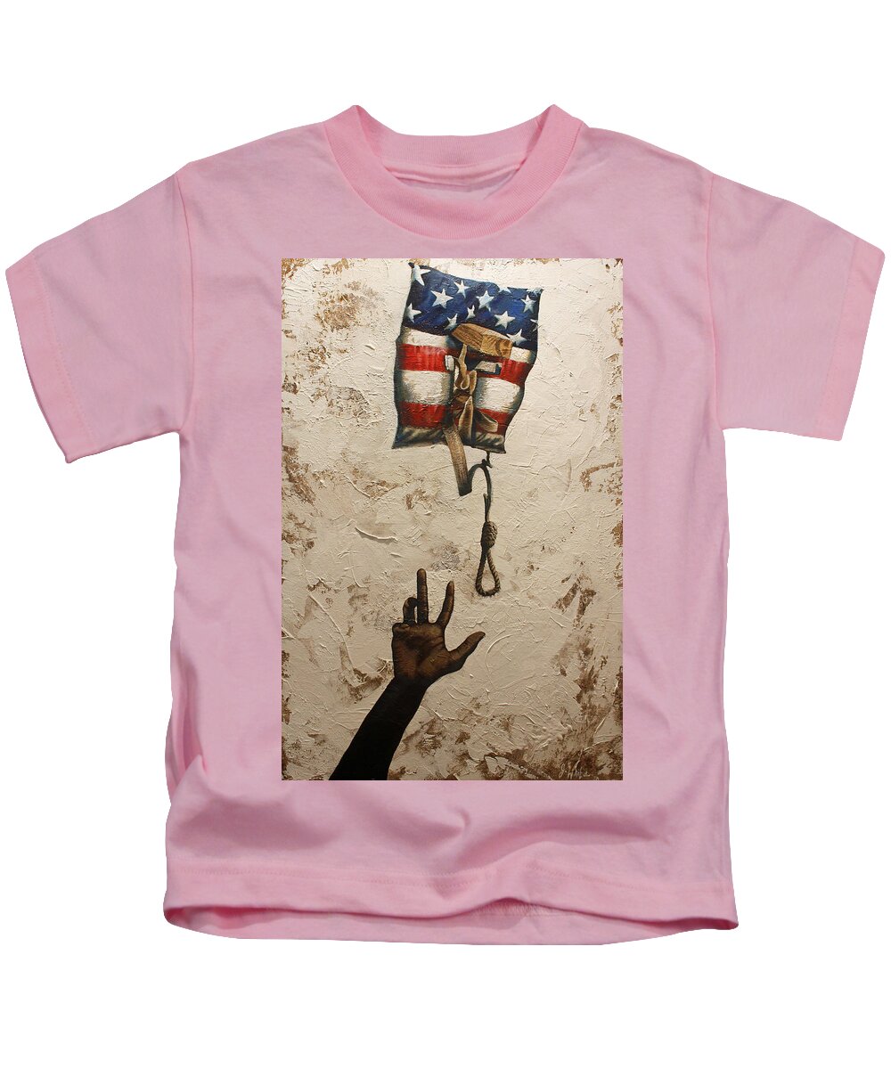 Life Kids T-Shirt featuring the painting The Life Jacket by Jerome White