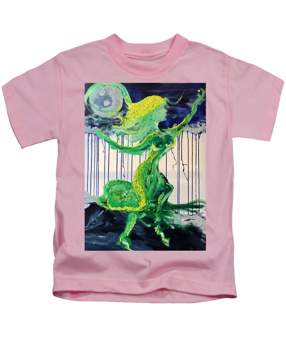 Creation Kids T-Shirt featuring the painting The Song of Creation by Bethany Beeler