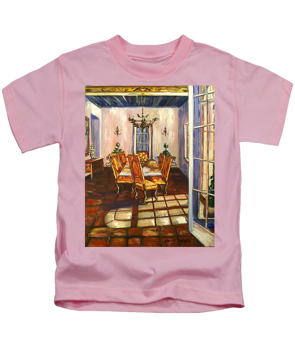 Original Painting Kids T-Shirt featuring the painting The Sunroom by Sherrell Rodgers
