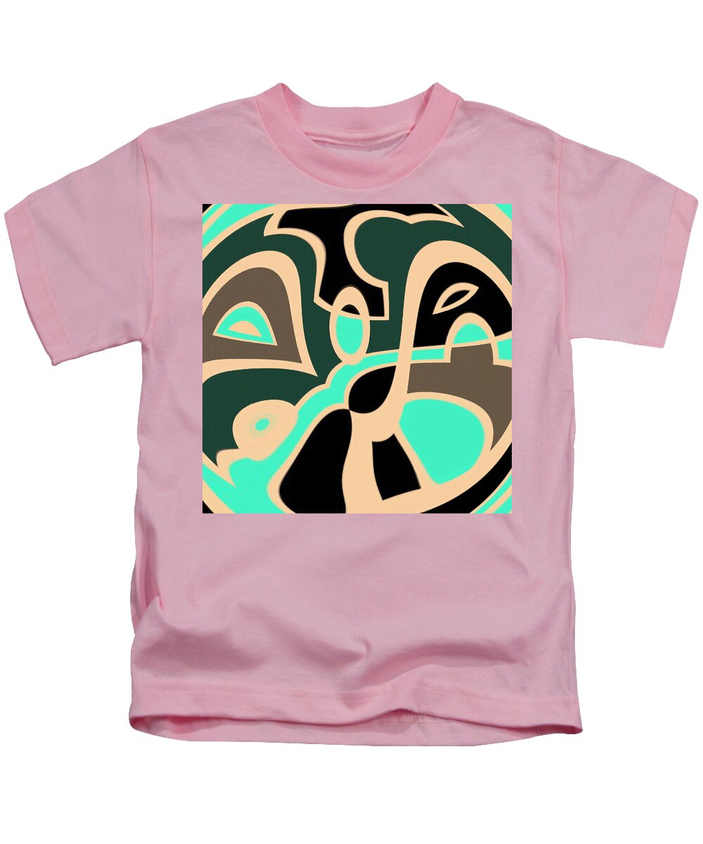 Black Kids T-Shirt featuring the digital art Troubled by Designs By L
