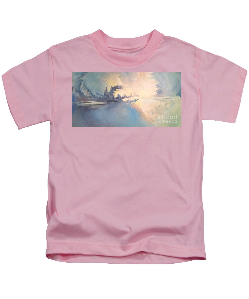 Winter Kids T-Shirt featuring the painting Winter Cloud Dragon by Merana Cadorette