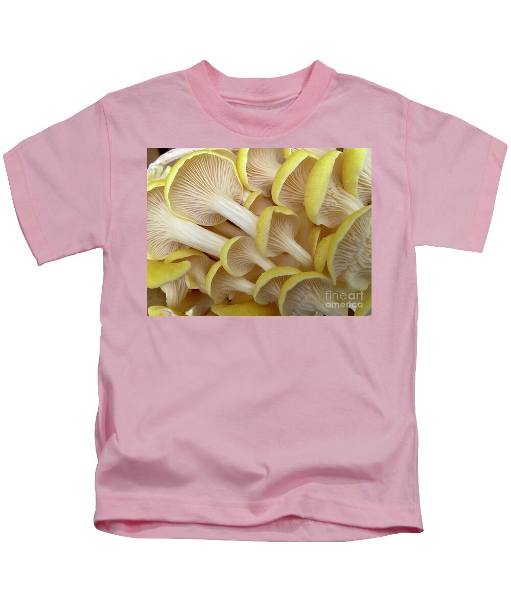 Yellow Mushrooms Kids T-Shirt featuring the photograph Yellow Mushroom Series 1-3 by J Doyne Miller