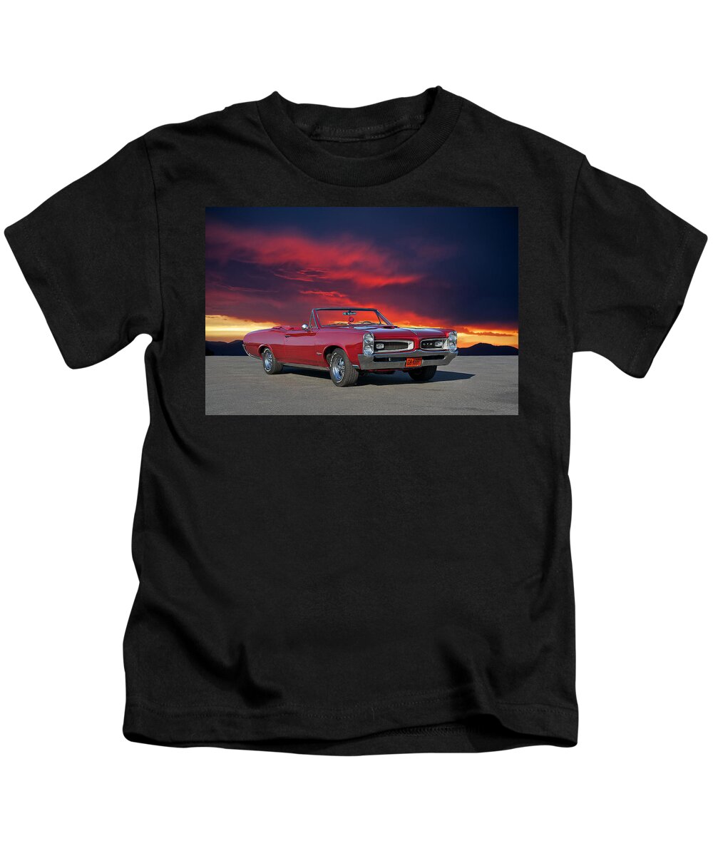 Alloy Kids T-Shirt featuring the photograph 1966 Pontiac GTO Convertible by Dave Koontz