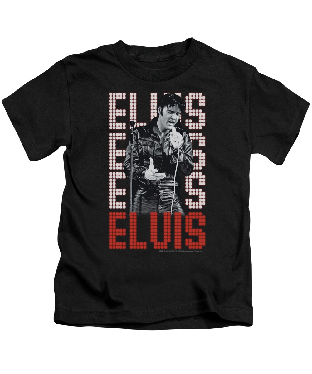  Kids T-Shirt featuring the digital art Elvis - 1968 by Brand A