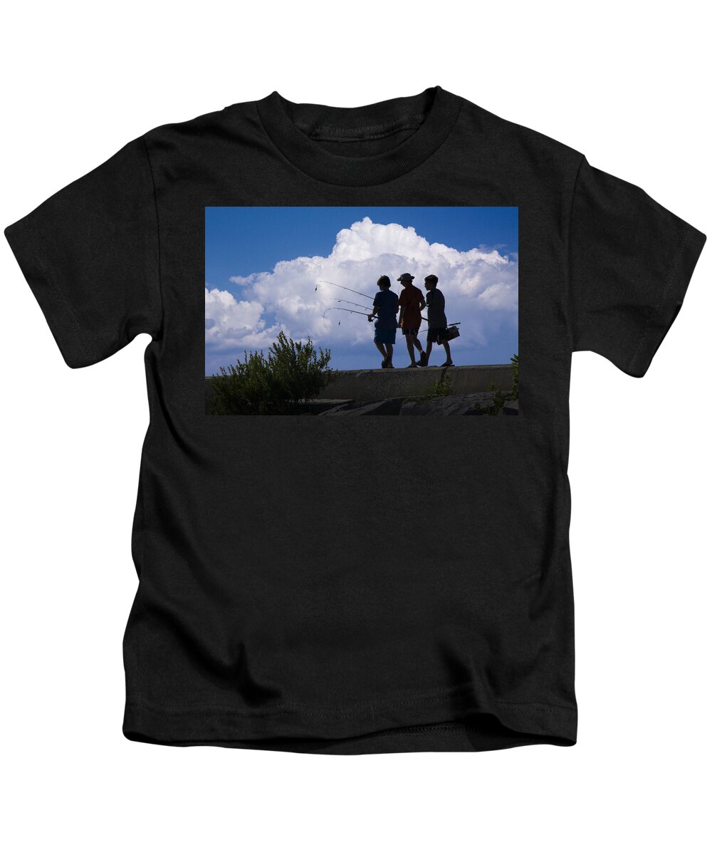 Fishing Kids T-Shirt featuring the photograph Going Fishing #1 by Randall Nyhof