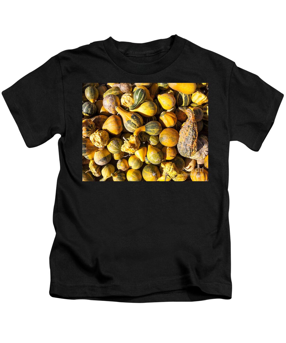 Pumpkins Kids T-Shirt featuring the photograph Gourds #1 by Steven Ralser