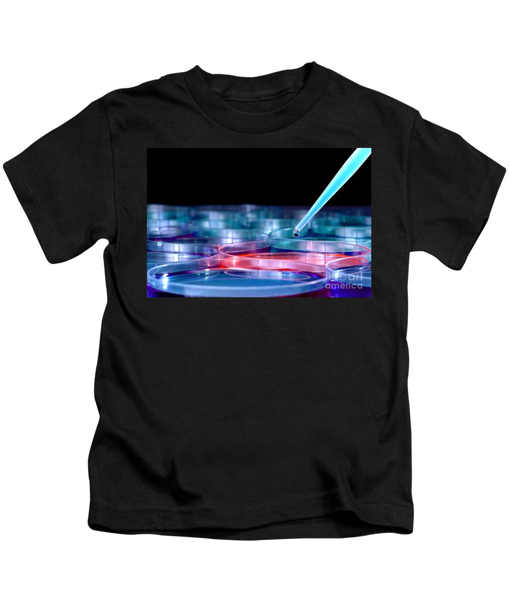 Lab Kids T-Shirt featuring the photograph Laboratory Experiment in Science Research Lab #1 by Science Research Lab