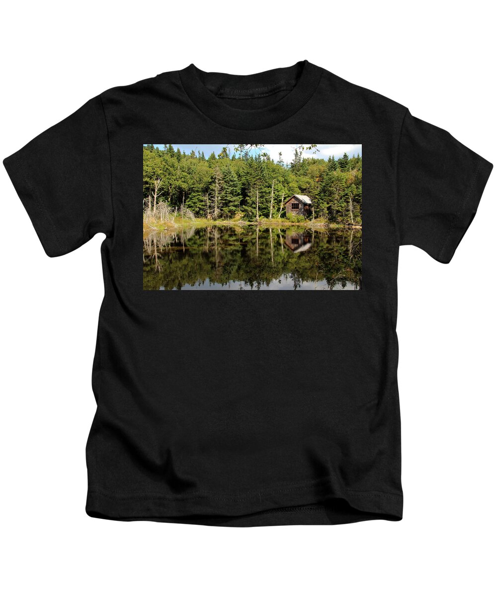 Jemmy Archer Kids T-Shirt featuring the photograph Pond along the AT by Jemmy Archer