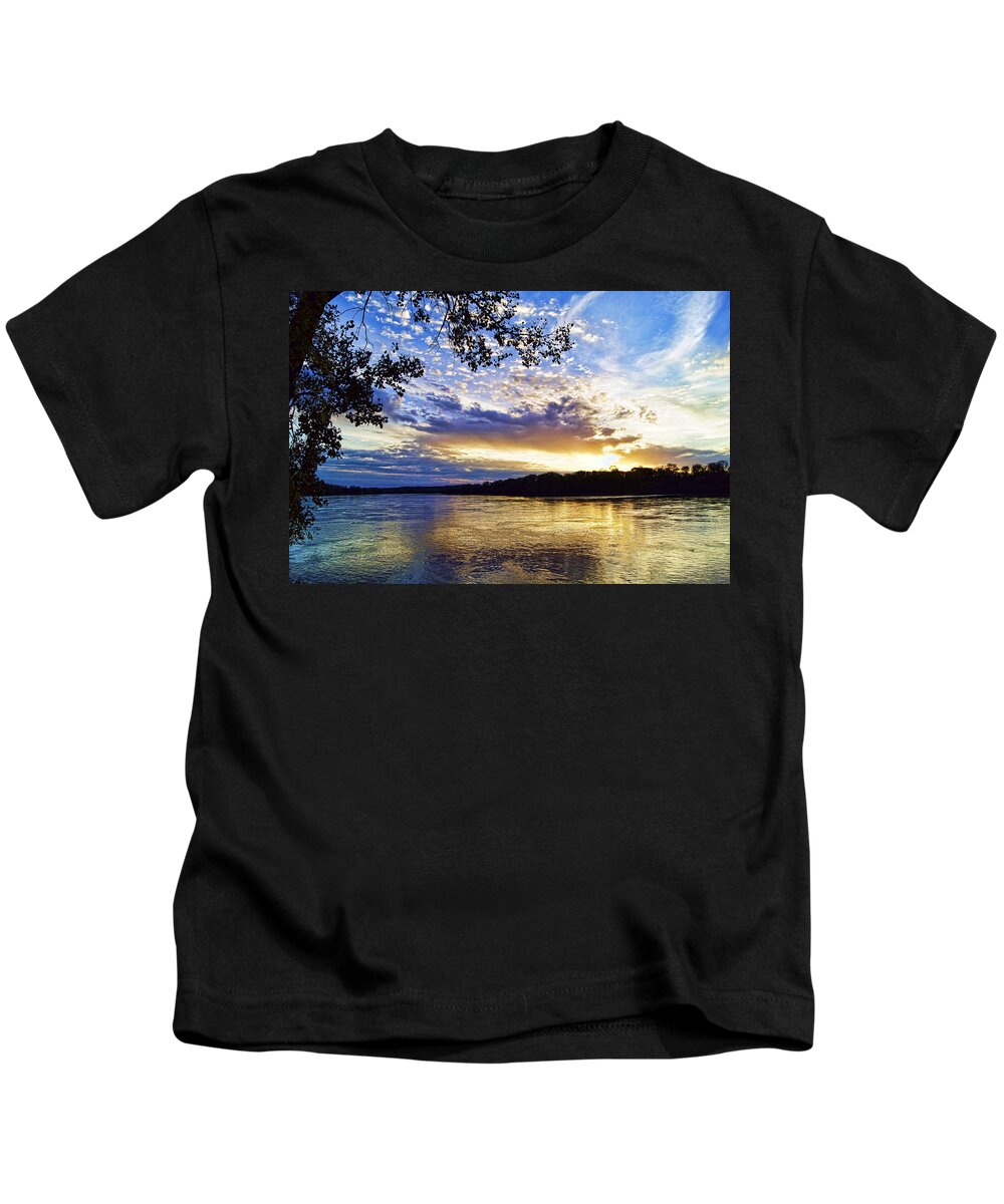 River Kids T-Shirt featuring the photograph River Reflections #1 by Cricket Hackmann