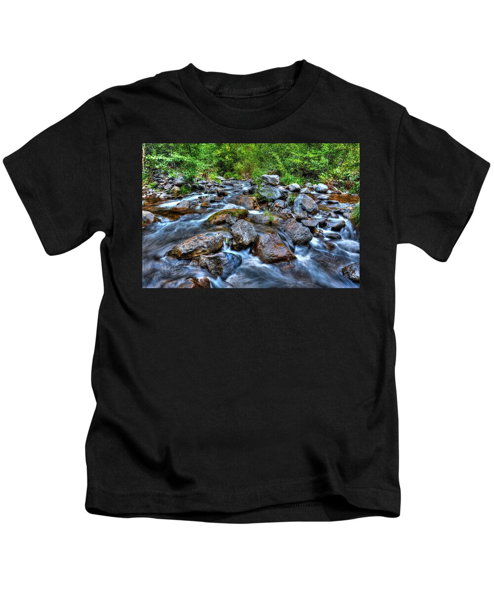 Photograph Kids T-Shirt featuring the photograph Silk Water #1 by Richard Gehlbach