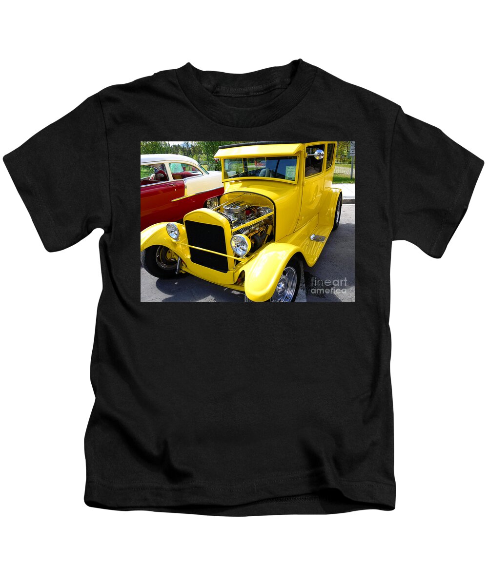 Vintage Kids T-Shirt featuring the photograph 1927 Ford Sedan with bags of style by Brenda Kean