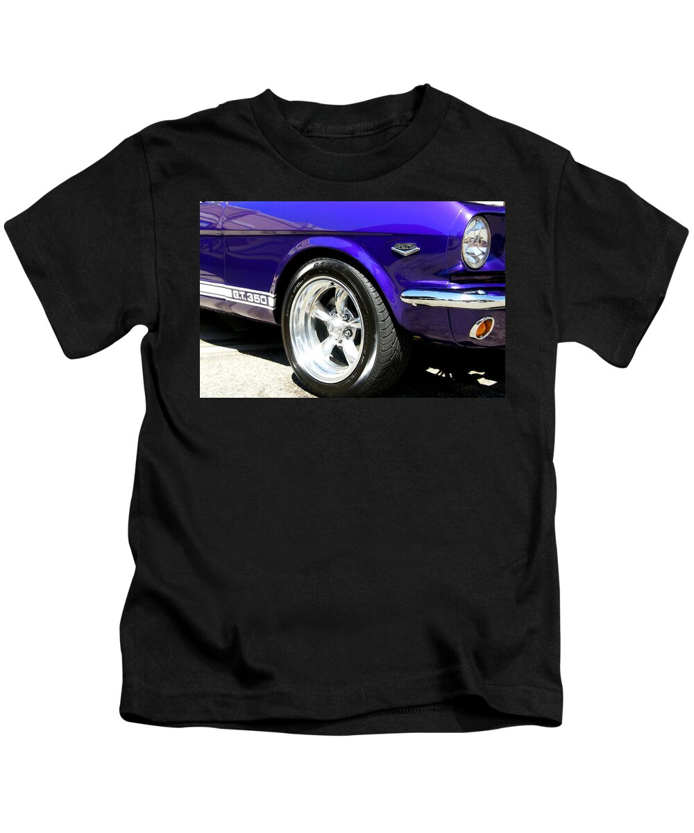 Car Kids T-Shirt featuring the photograph 1965 Ford Mustang GT350 Muscle Car by Amy McDaniel