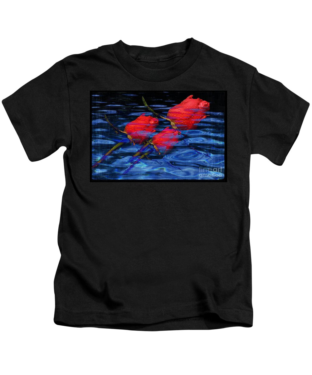 Rose Image Kids T-Shirt featuring the digital art Be Mine #2 by Yael VanGruber