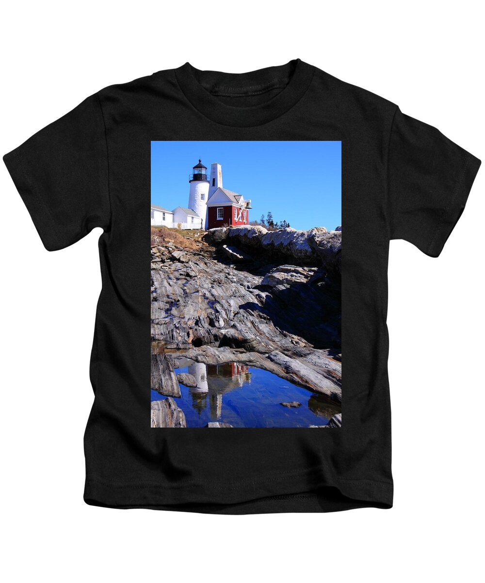 Lighthouse Kids T-Shirt featuring the photograph Reflections #2 by Doug Mills
