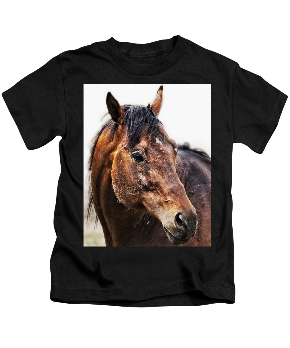 Horse Kids T-Shirt featuring the photograph Resilience by Belinda Greb