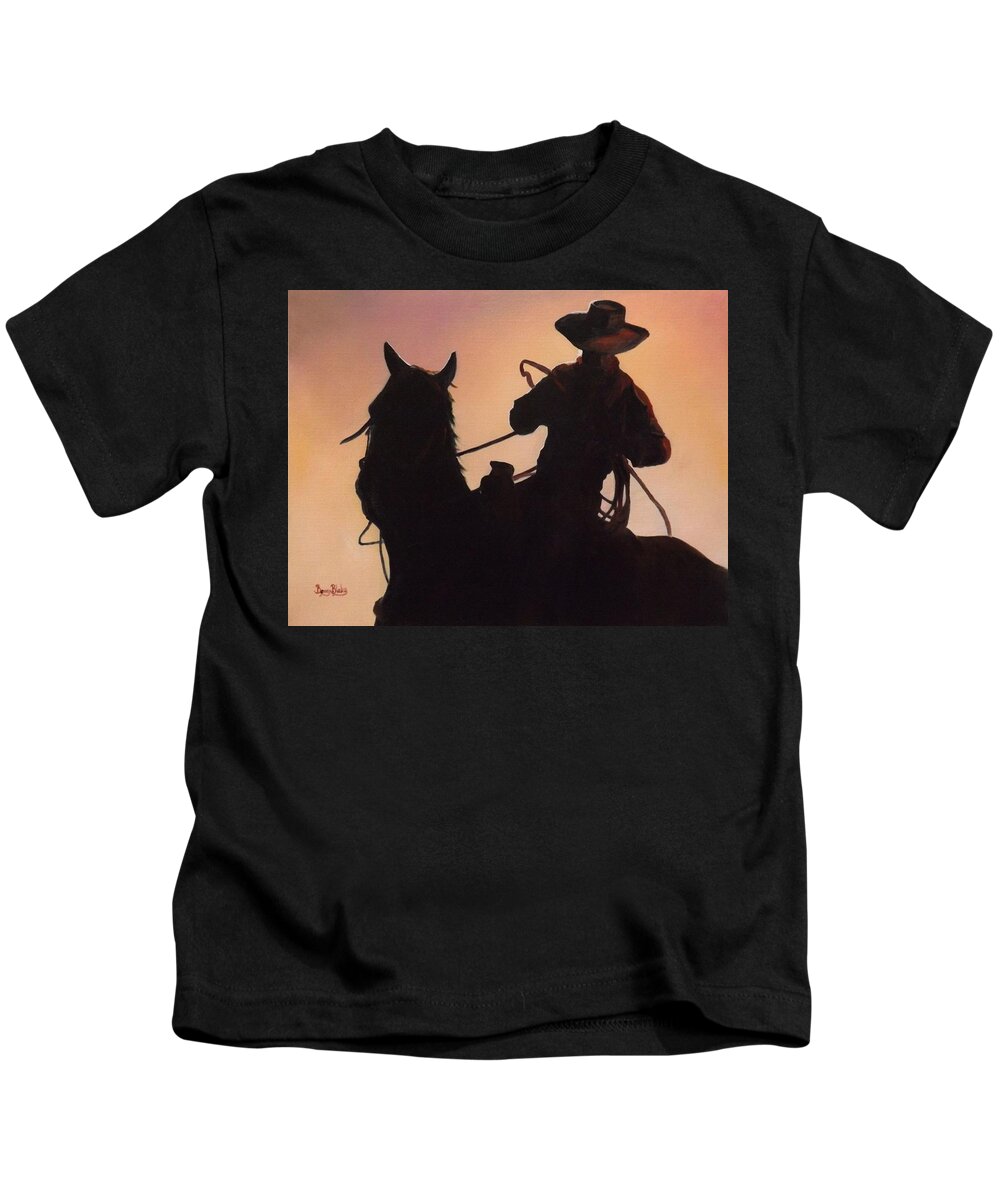  Kids T-Shirt featuring the painting Turning #2 by Barry BLAKE