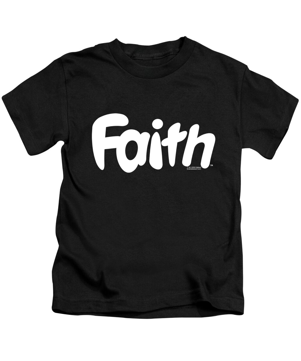  Kids T-Shirt featuring the digital art Valiant - Faith Logo #2 by Brand A