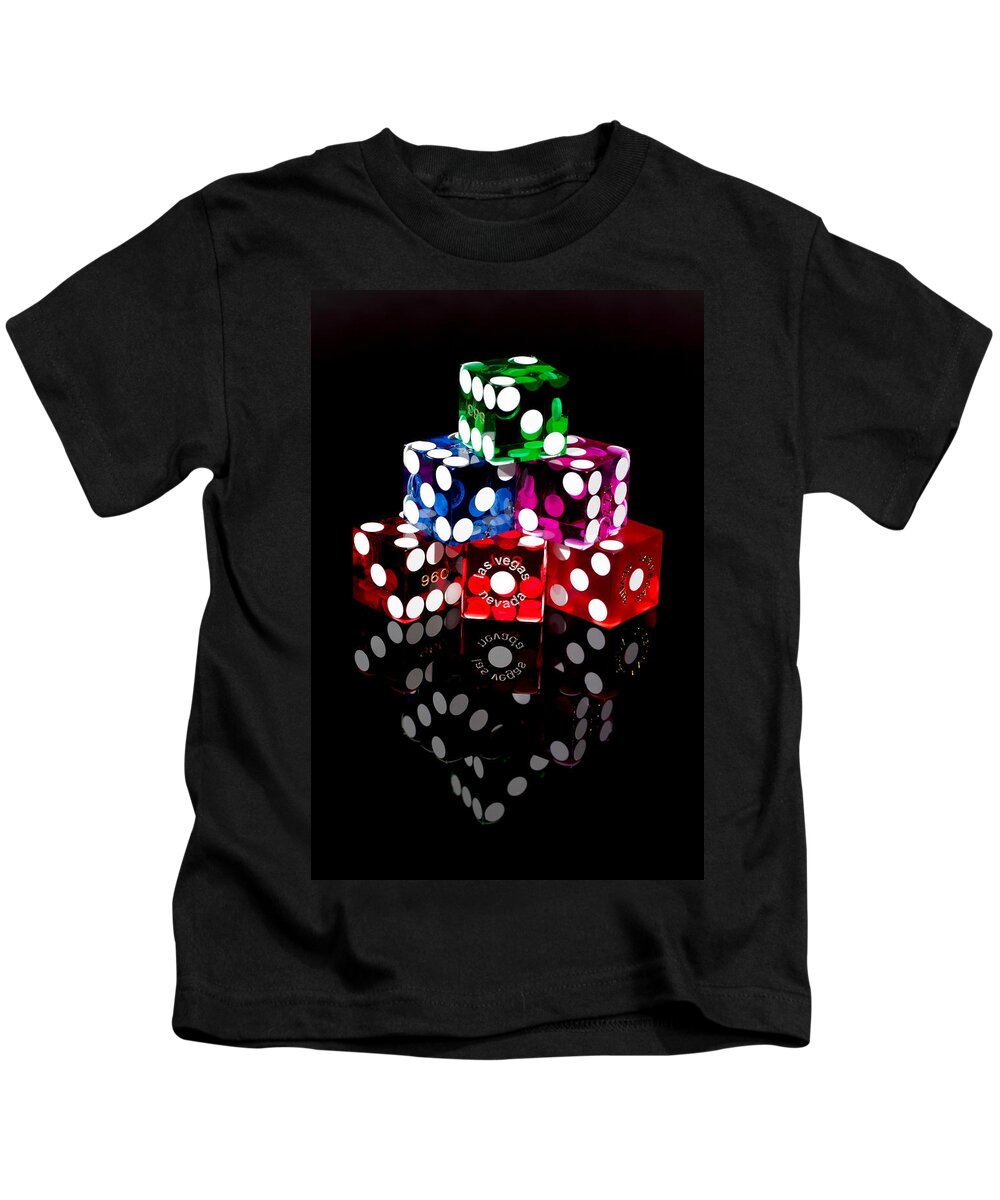 Dice Kids T-Shirt featuring the photograph Colorful Dice by Raul Rodriguez