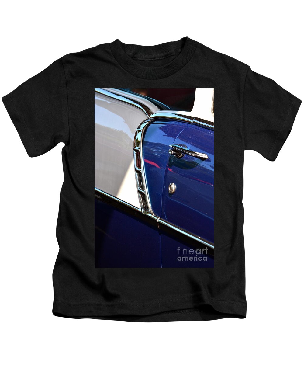 Chevy Kids T-Shirt featuring the photograph Purple and White Chevy by Dean Ferreira