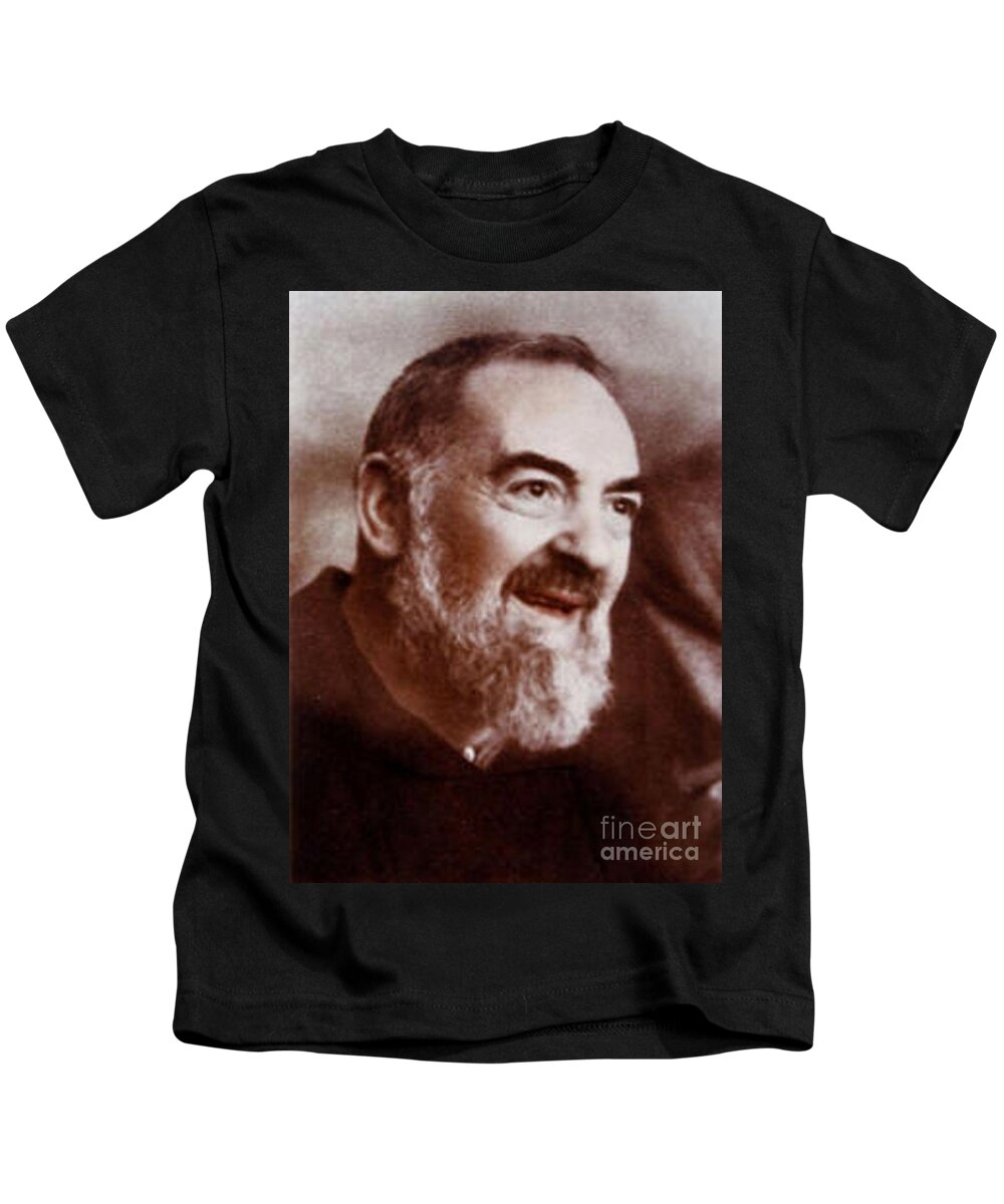 Prayer Kids T-Shirt featuring the photograph Padre Pio by Matteo TOTARO