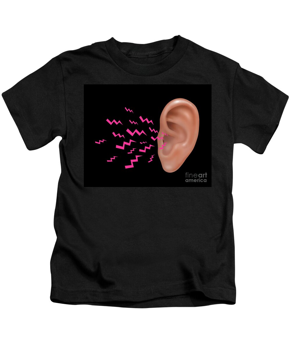 Illustration Kids T-Shirt featuring the photograph Sound Entering Human Outer Ear #6 by Gwen Shockey