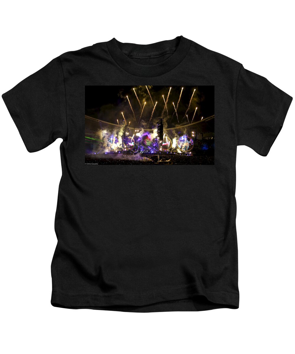 Coldplay Kids T-Shirt featuring the photograph Coldplay - Sydney 2012 #6 by Chris Cousins
