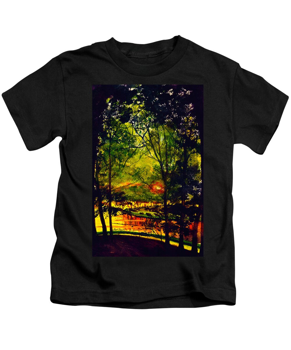 Mississippi Kids T-Shirt featuring the painting A Better Place to Be by Frank SantAgata