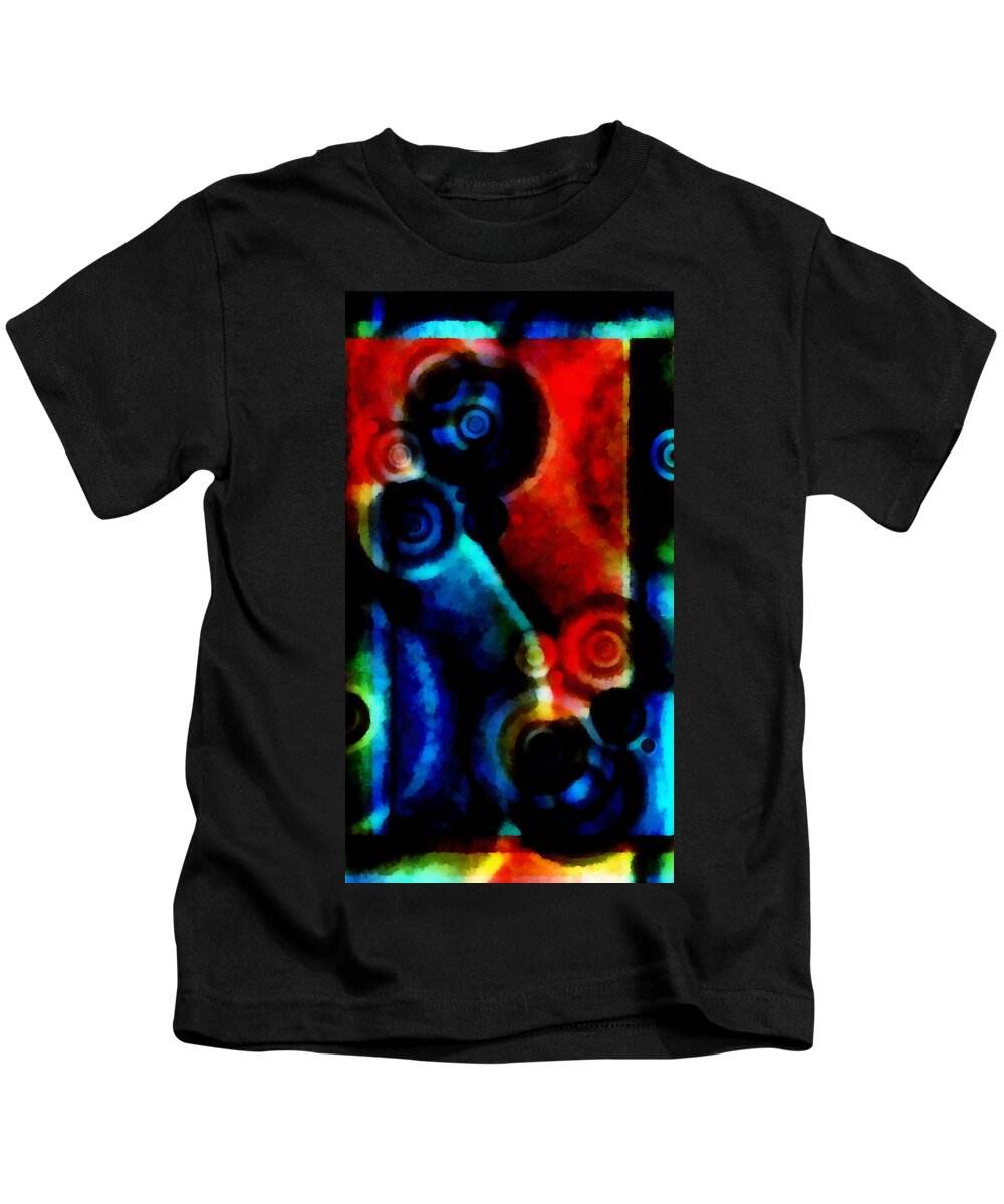Drop Kids T-Shirt featuring the mixed media A Drop In The Puddle 1 by Angelina Tamez