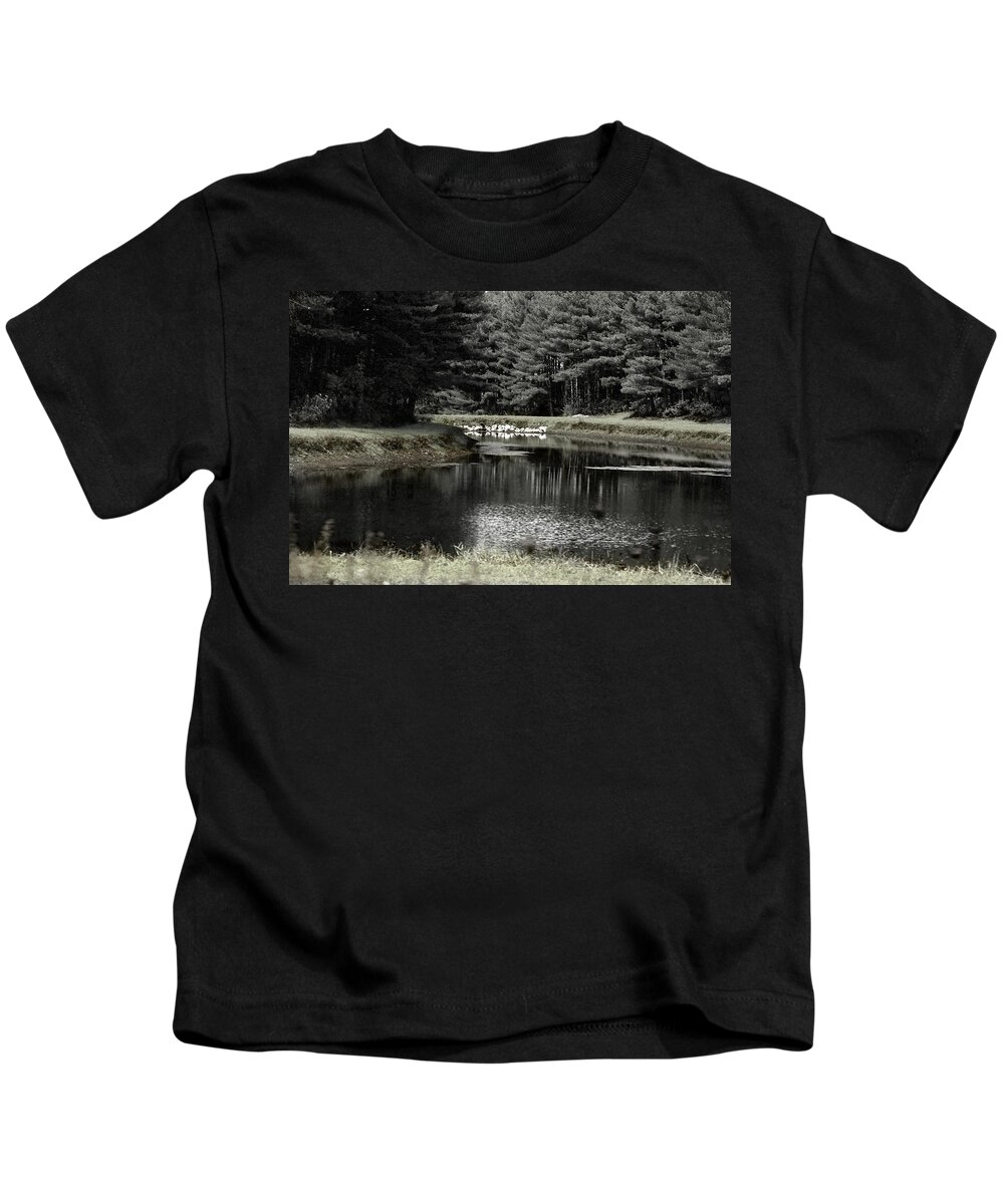 Pond Kids T-Shirt featuring the photograph A Pond by David Yocum