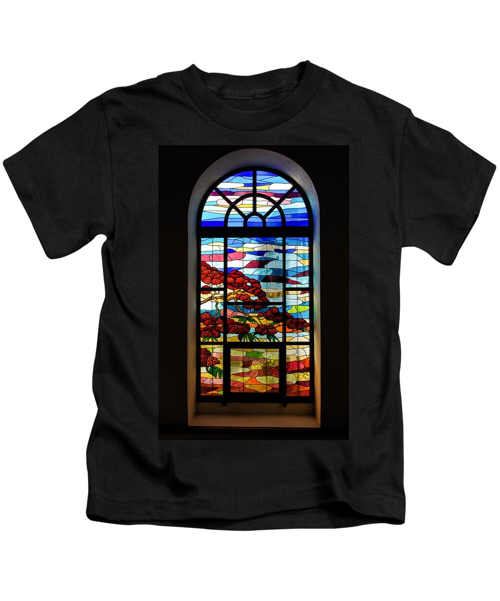 Georgia Mizuleva Kids T-Shirt featuring the photograph Another Tale of Windows and Magical Landscapes by Georgia Mizuleva