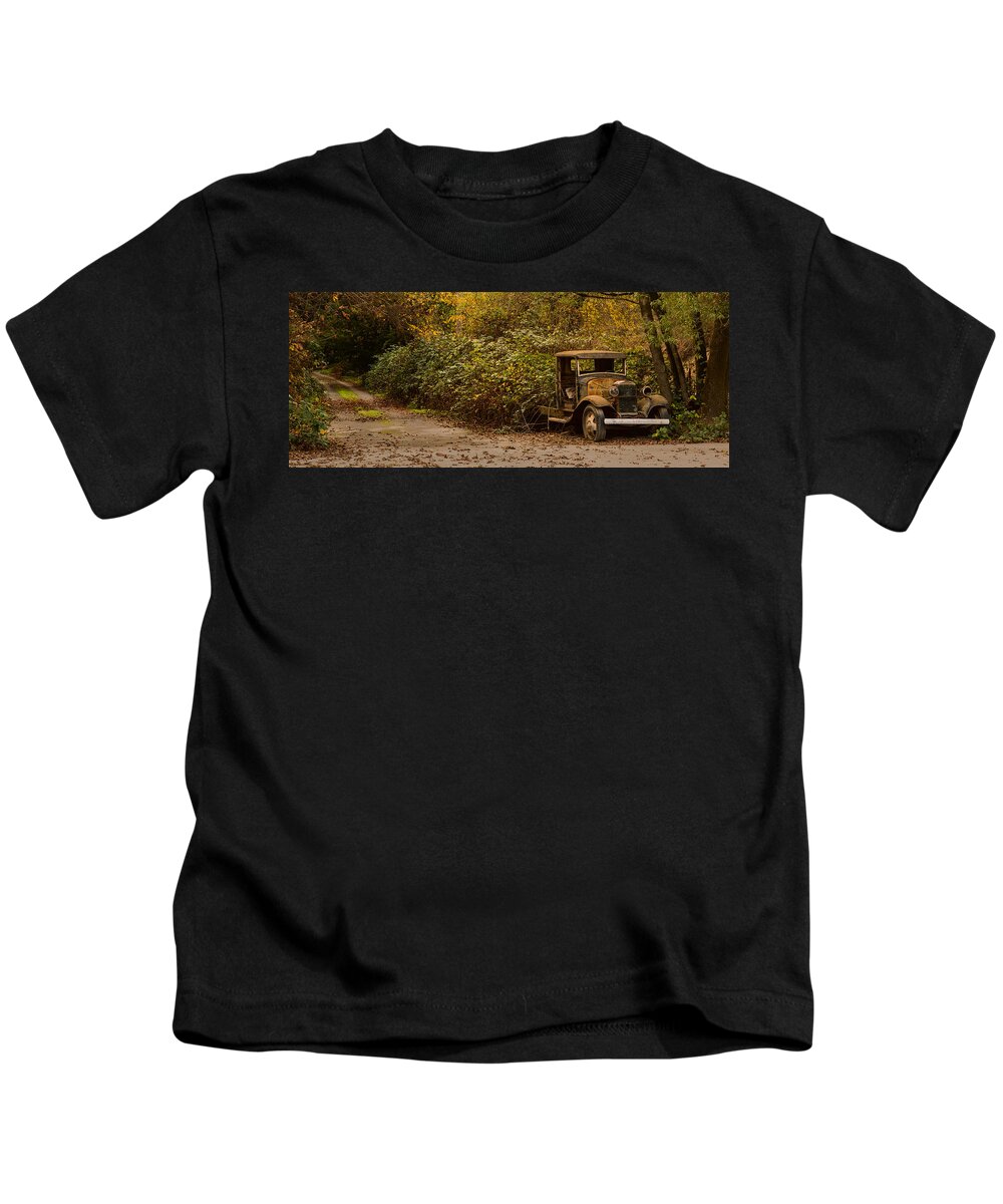 Car Kids T-Shirt featuring the photograph Abandoned Truck by Bryant Coffey