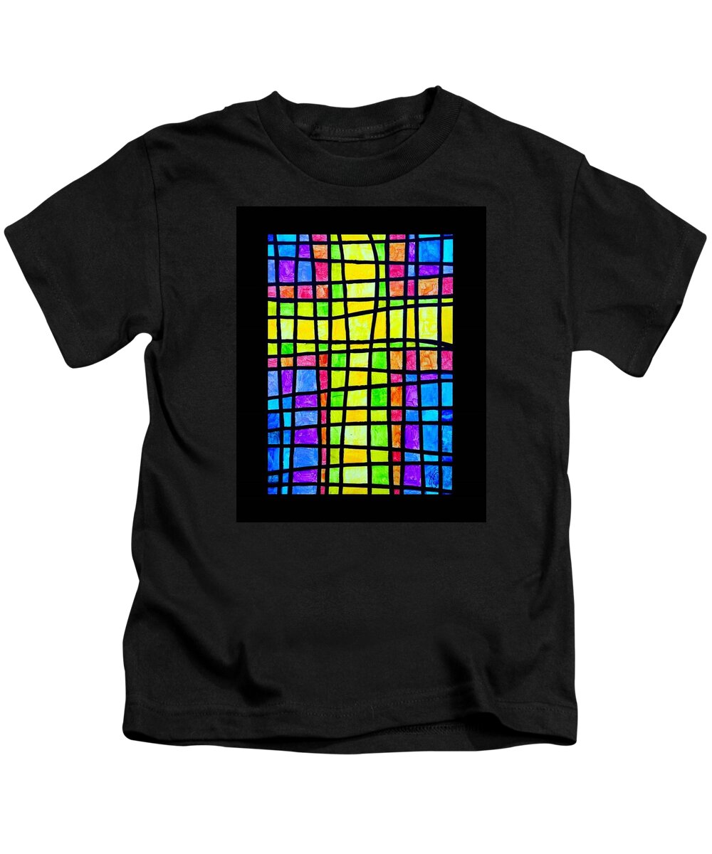Cross Kids T-Shirt featuring the painting Abstract Cross by Jim Harris