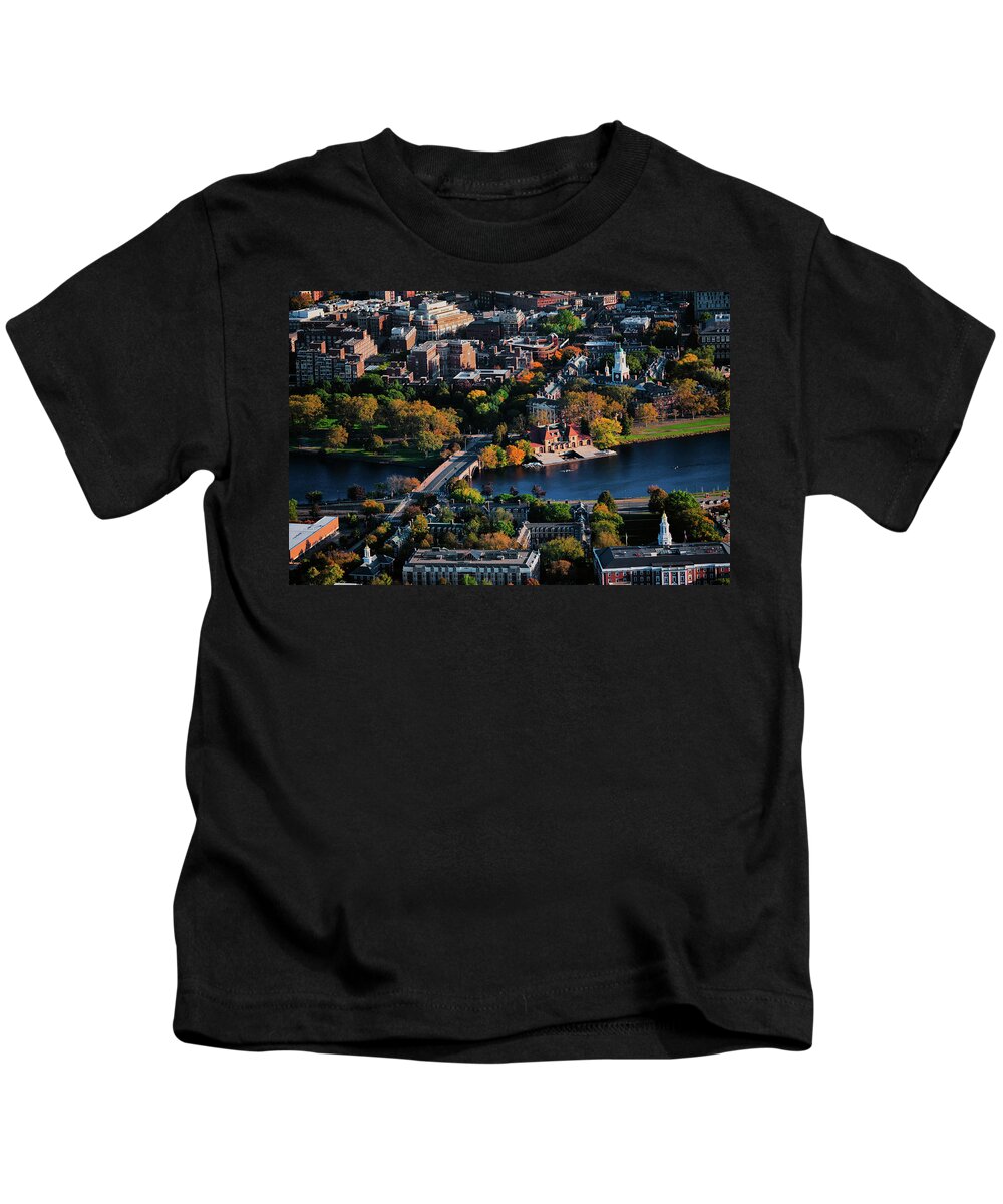 Photography Kids T-Shirt featuring the photograph Aerial View Of Cambridge And Anderson by Panoramic Images