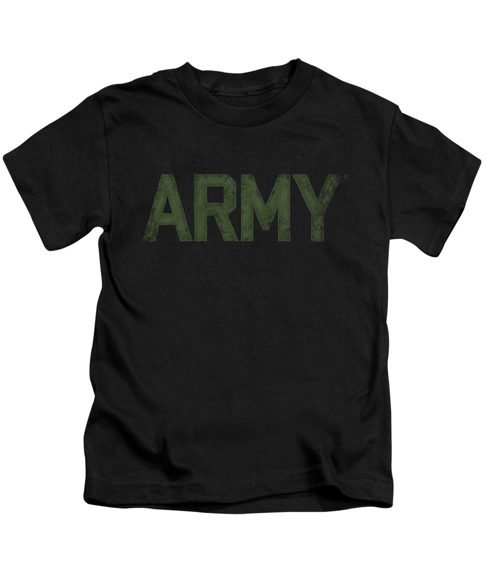 Air Force Kids T-Shirt featuring the digital art Army - Type by Brand A