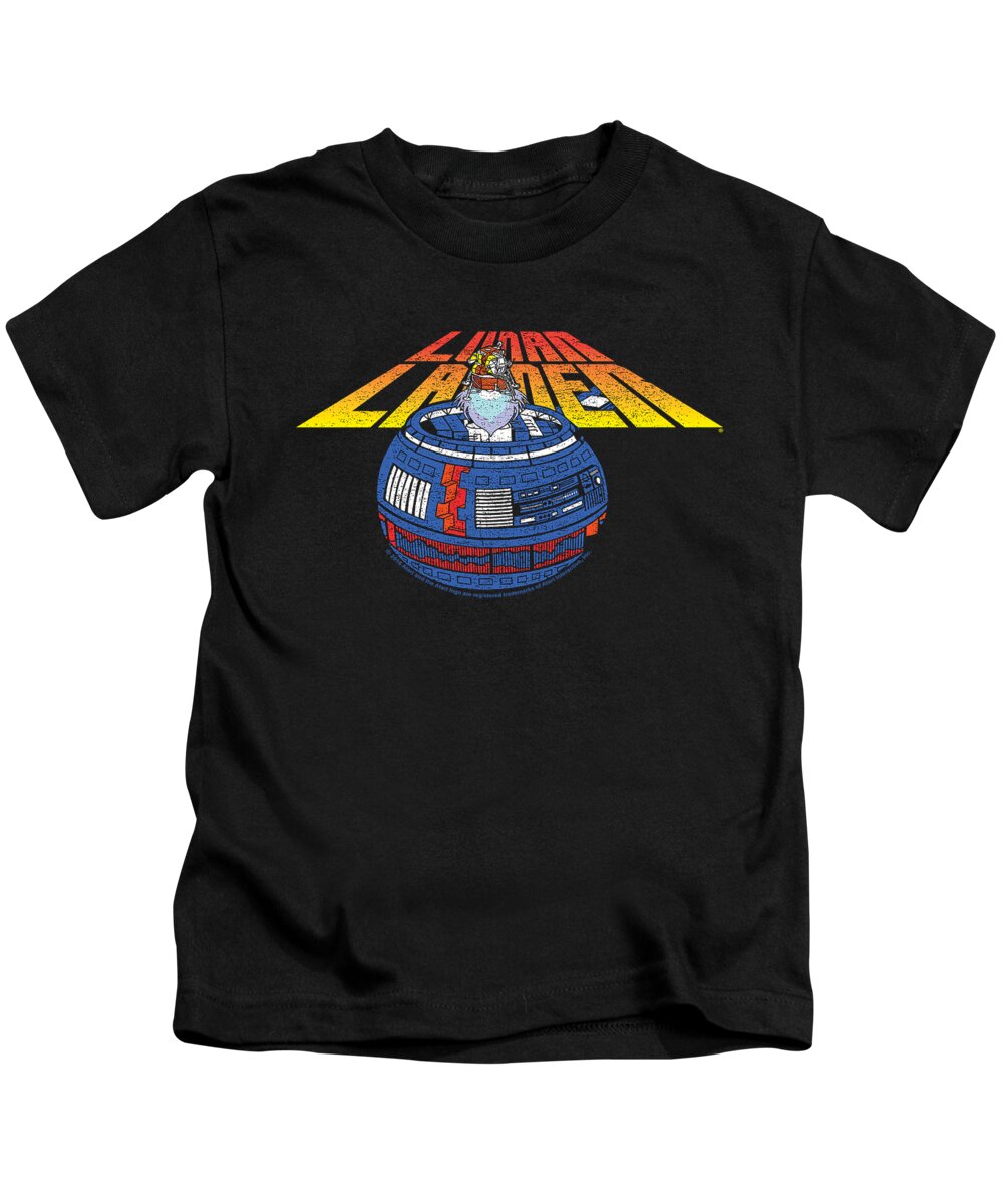  Kids T-Shirt featuring the digital art Atari - Lunar Globe by Brand A