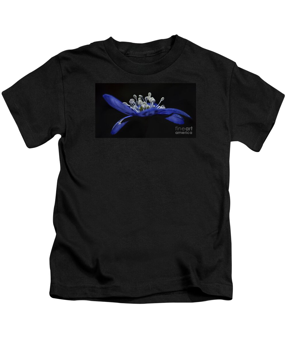 Festblues Kids T-Shirt featuring the photograph Baby Blues.. by Nina Stavlund