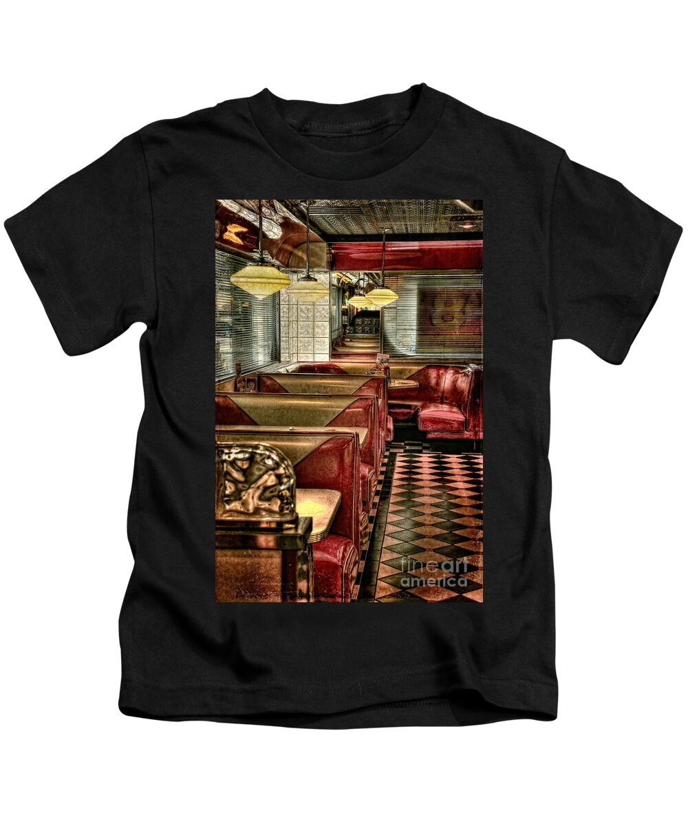 Diner Kids T-Shirt featuring the photograph Back To The Fifties by Lois Bryan