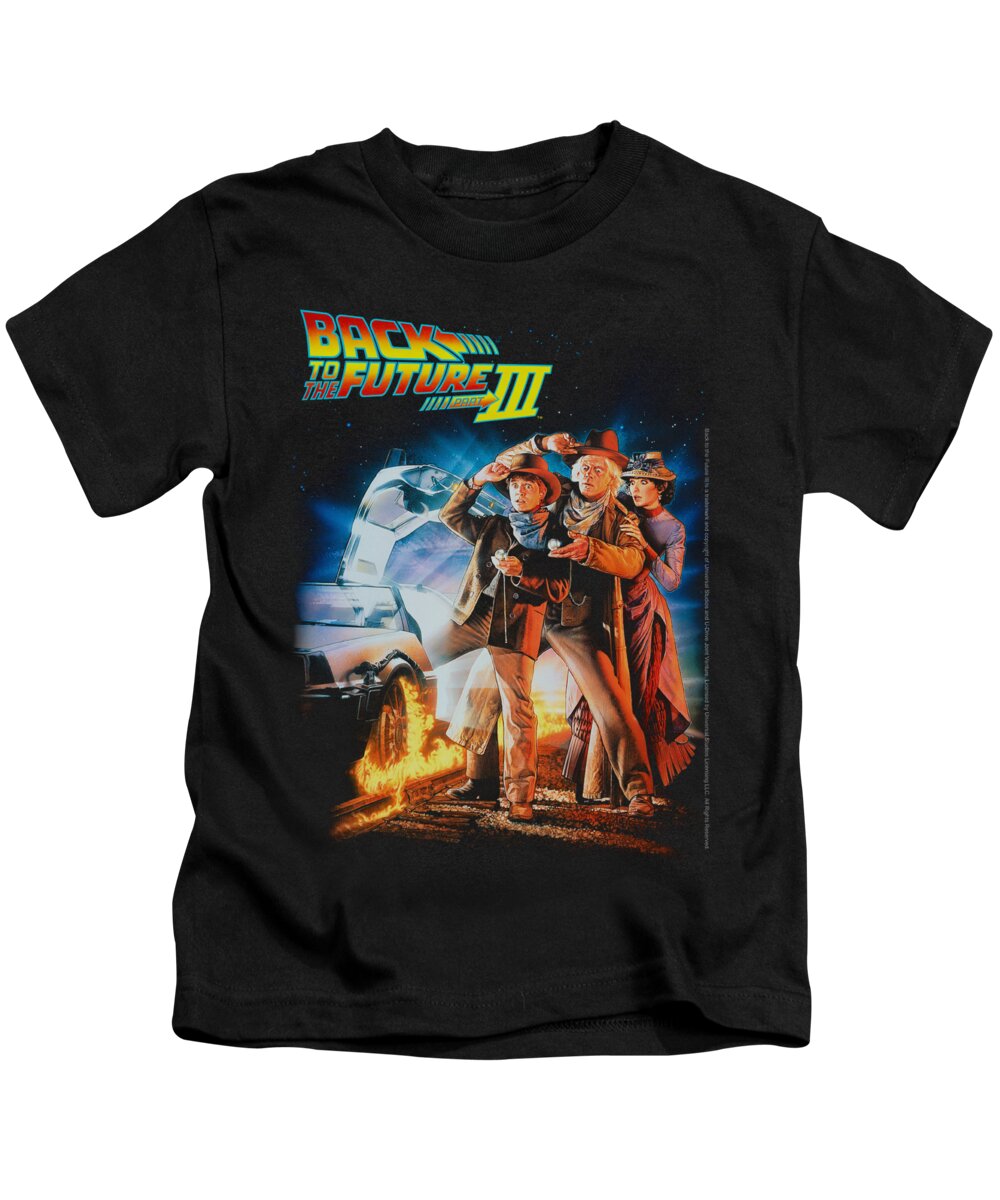  Kids T-Shirt featuring the digital art Back To The Future IIi - Poster by Brand A