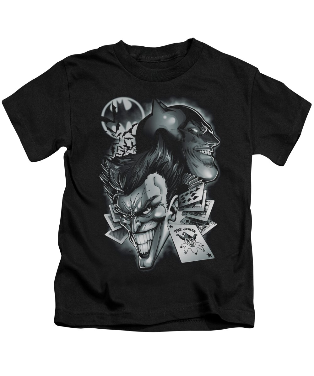 Batman Kids T-Shirt featuring the digital art Batman - Archenemies by Brand A